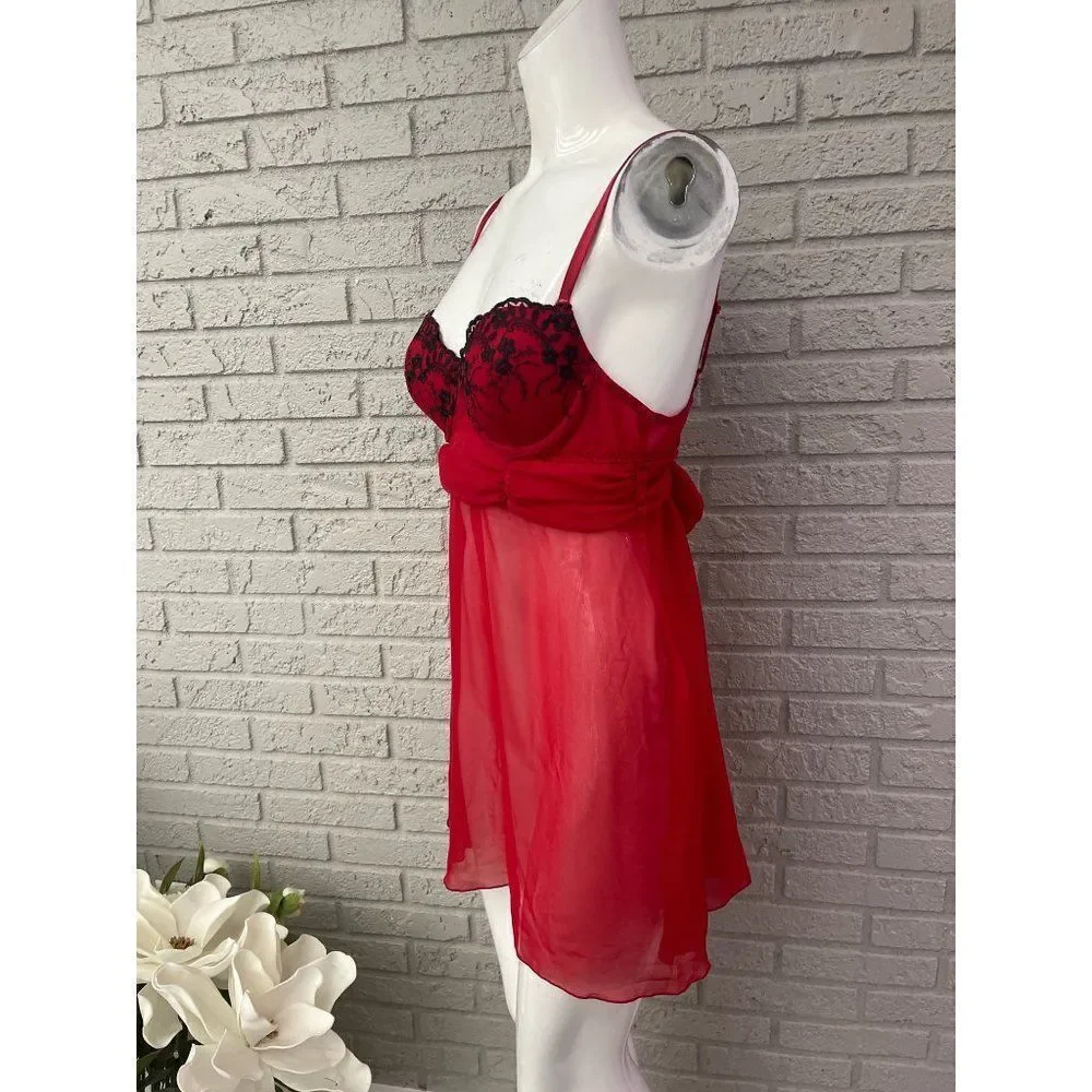 Inner Secrets Red Lingerie Teddy Size M